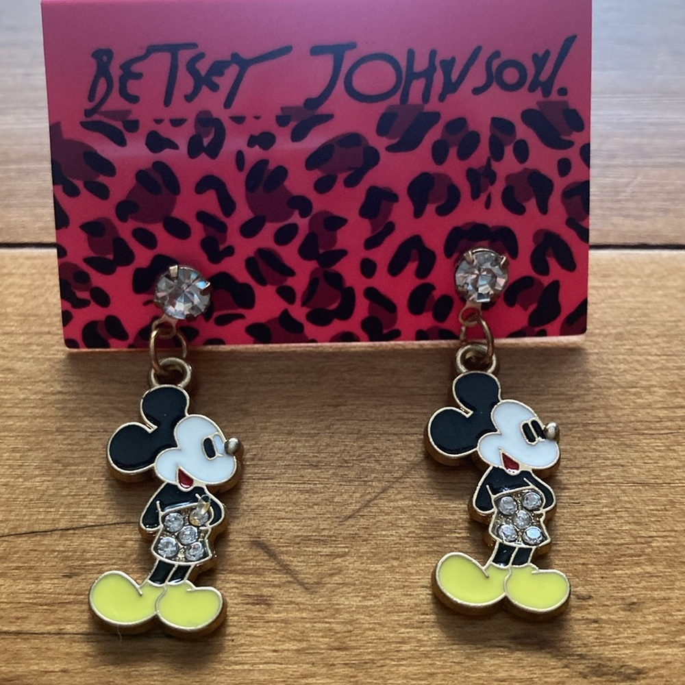 New Betsey Johnson Mickey Mouse Earrings